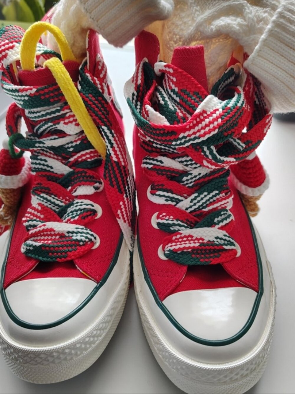 Converse Chuck 70 Gingerbread High Top Red M5/W7 Knit Sock NWOB - Picture 14 of 15